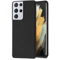 Samsung Galaxy S21 Ultra Kılıf İnce Soft Mat Renkli Esnek Silikon Kapak - Siyah