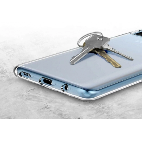 Samsung Galaxy S21 Ultra Kılıf Kamera Korumalı Esnek Silikon Kapak - Şeffaf