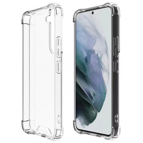 Samsung Galaxy S22 Kılıf Silikon Köşe Korumalı Airbag Darbe Emici Kapak - Şeffaf