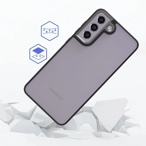 Samsung Galaxy S22 Kılıf Electro Silikon Renkli Flora Kapak - Lila