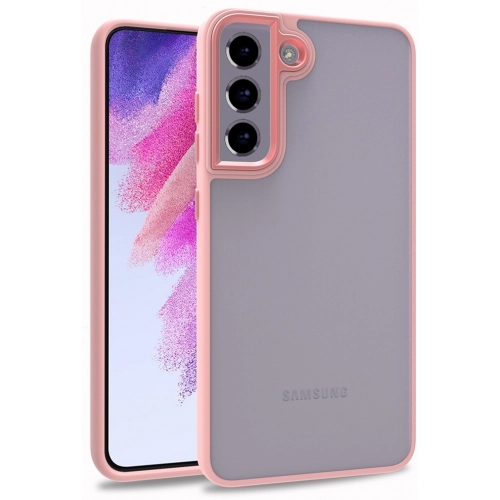 Samsung Galaxy S22 Kılıf Electro Silikon Renkli Flora Kapak - Rose Gold