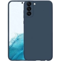 Samsung Galaxy S22 Kılıf İçi Kadife Mat Mara Lansman Silikon Kapak  - Lacivert