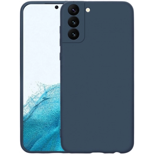 Samsung Galaxy S22 Kılıf İçi Kadife Mat Mara Lansman Silikon Kapak  - Lacivert