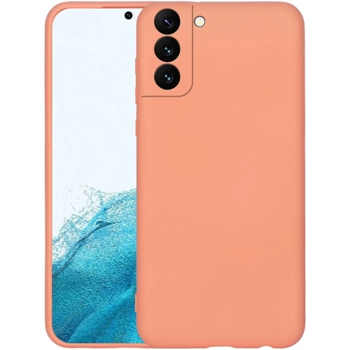 Samsung Galaxy S22 Kılıf İçi Kadife Mat Mara Lansman Silikon Kapak  - Turuncu