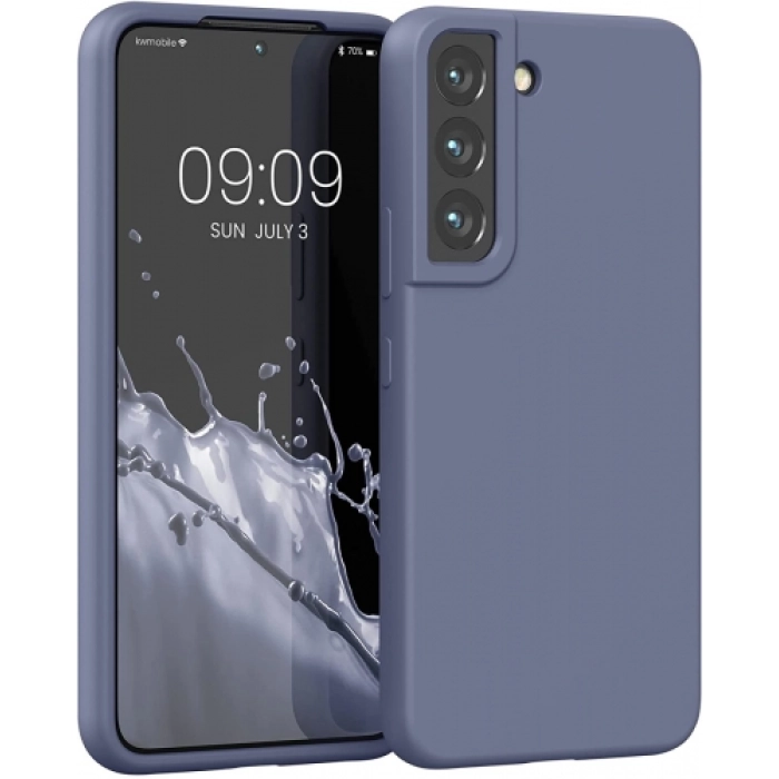 Samsung Galaxy S22 Kılıf İnce Soft Mat Renkli Esnek Silikon Kapak - Lacivert