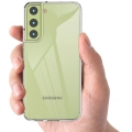 Samsung Galaxy S22 Kılıf Korumalı Kenarları Silikon Arkası Sert Coss Kapak  - Şeffaf