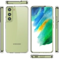 Samsung Galaxy S22 Kılıf Korumalı Kenarları Silikon Arkası Sert Coss Kapak  - Şeffaf
