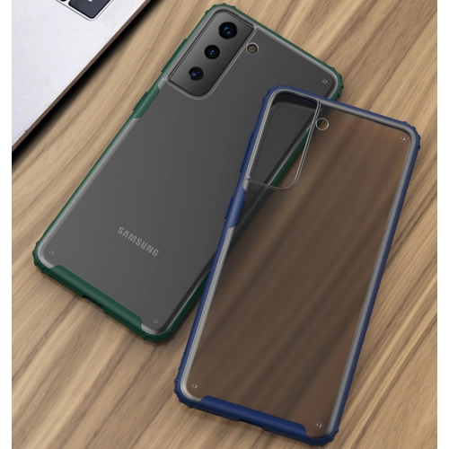 Samsung Galaxy S22 Kılıf Volks Serisi Kenarları Silikon Arkası Şeffaf Sert Kapak - Kırmızı