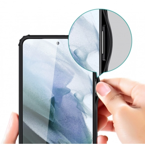 Samsung Galaxy S22 Kılıf Volks Serisi Kenarları Silikon Arkası Şeffaf Sert Kapak - Siyah