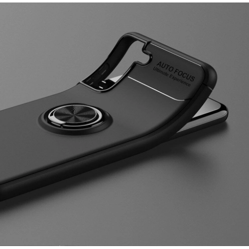 Samsung Galaxy S22 Plus Kılıf Renkli Silikon Yüzüklü Standlı Auto Focus Ravel Kapak - Kırmızı