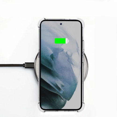 Samsung Galaxy S22 Ultra Kılıf Silikon Köşe Korumalı Airbag Darbe Emici Kapak - Şeffaf