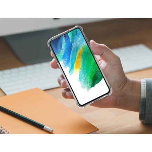 Samsung Galaxy S22 Ultra Kılıf Silikon Köşe Korumalı Airbag Darbe Emici Kapak - Şeffaf