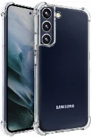 Samsung Galaxy S22 Ultra Kılıf Köşe Korumalı Airbag Şeffaf Silikon Anti-Shock