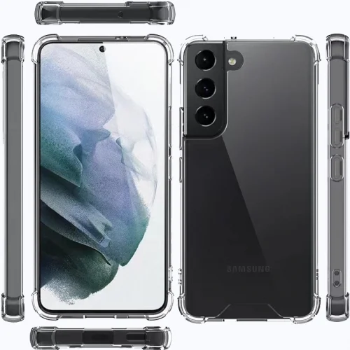 Samsung Galaxy S22 Plus Kılıf Köşe Korumalı Airbag Şeffaf Silikon Anti-Shock