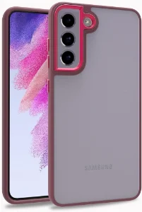 Samsung Galaxy S22 Plus Kılıf Electro Silikon Renkli Flora Kapak - Kırmızı