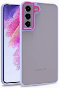 Samsung Galaxy S22 Plus Kılıf Electro Silikon Renkli Flora Kapak - Lila