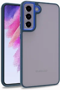 Samsung Galaxy S22 Plus Kılıf Electro Silikon Renkli Flora Kapak - Mavi