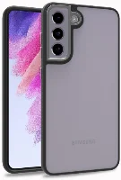 Samsung Galaxy S22 Plus Kılıf Electro Silikon Renkli Flora Kapak - Siyah