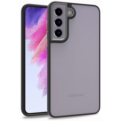 Samsung Galaxy S22 Plus Kılıf Electro Silikon Renkli Flora Kapak - Siyah