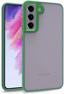 Samsung Galaxy S22 Plus Kılıf Electro Silikon Renkli Flora Kapak - Yeşil