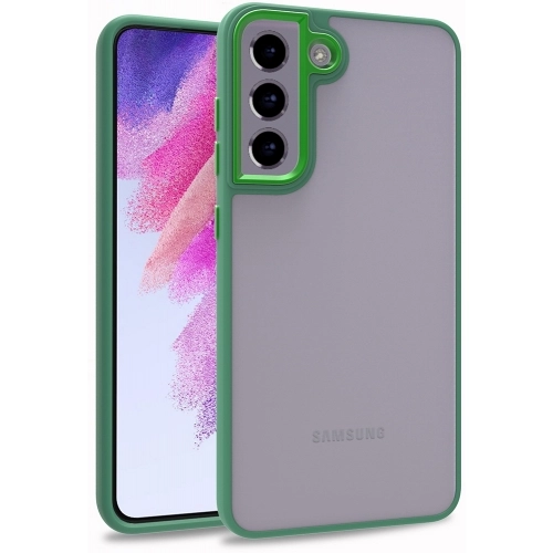 Samsung Galaxy S22 Plus Kılıf Electro Silikon Renkli Flora Kapak - Yeşil