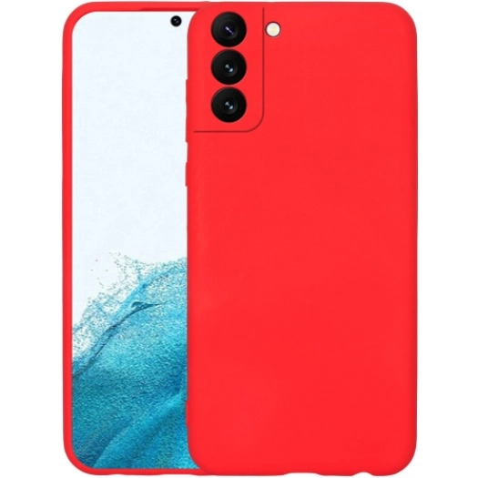 Samsung Galaxy S22 Plus Kılıf İçi Kadife Mat Mara Lansman Silikon Kapak  - Kırmızı