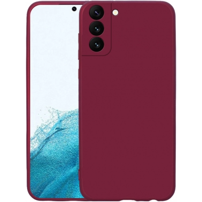 Samsung Galaxy S22 Plus Kılıf İçi Kadife Mat Mara Lansman Silikon Kapak  - Mürdüm