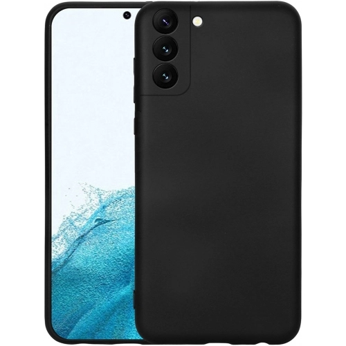 Samsung Galaxy S22 Plus Kılıf İçi Kadife Mat Mara Lansman Silikon Kapak  - Siyah