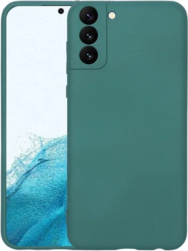 Samsung Galaxy S22 Plus Kılıf İçi Kadife Mat Mara Lansman Silikon Kapak  - Yeşil