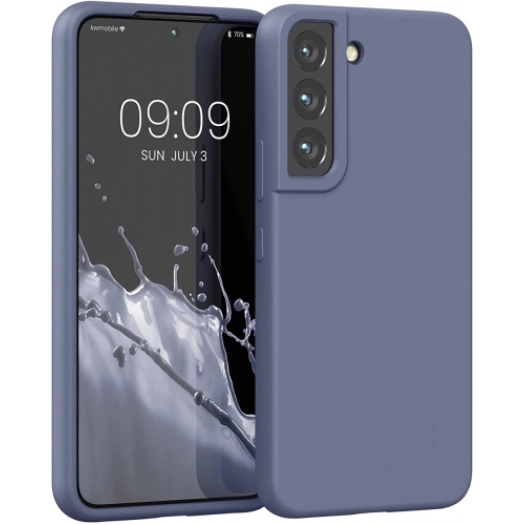 Samsung Galaxy S22 Plus Kılıf İnce Soft Mat Renkli Esnek Silikon Kapak - Lacivert