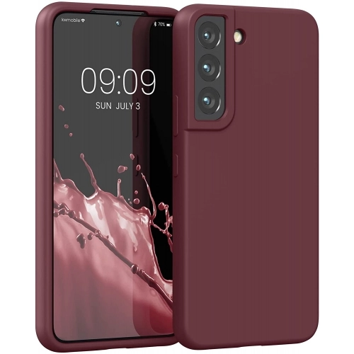 Samsung Galaxy S22 Plus Kılıf İnce Soft Mat Renkli Esnek Silikon Kapak - Mürdüm