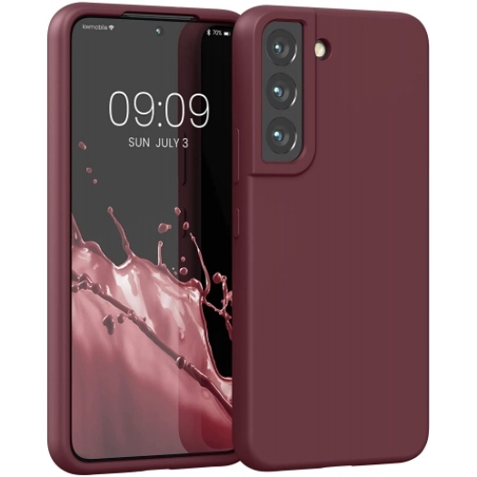 Samsung Galaxy S22 Plus Kılıf İnce Soft Mat Renkli Esnek Silikon Kapak - Mürdüm