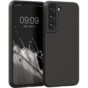 Samsung Galaxy S22 Plus Kılıf İnce Soft Mat Renkli Esnek Silikon Kapak - Siyah