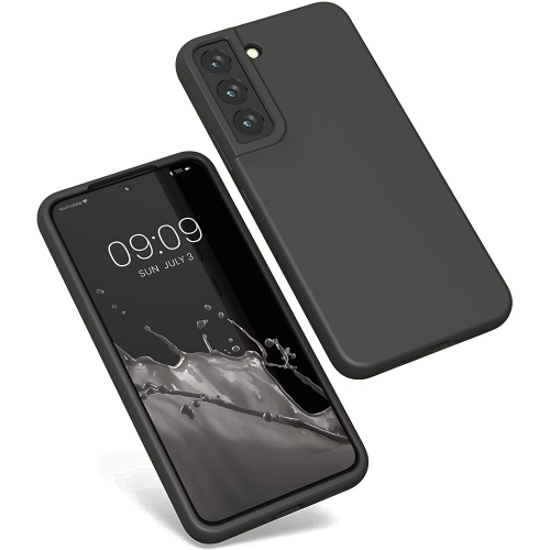 Samsung Galaxy S22 Plus Kılıf İnce Soft Mat Renkli Esnek Silikon Kapak - Siyah