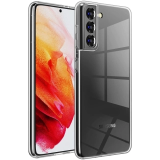 Samsung Galaxy S22 Plus Kılıf Kamera Korumalı Esnek Silikon Kapak - Şeffaf