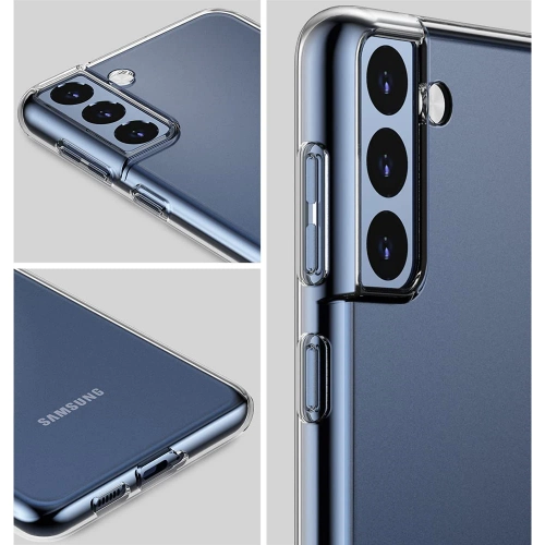 Samsung Galaxy S22 Plus Kılıf Kamera Korumalı Esnek Silikon Kapak - Şeffaf