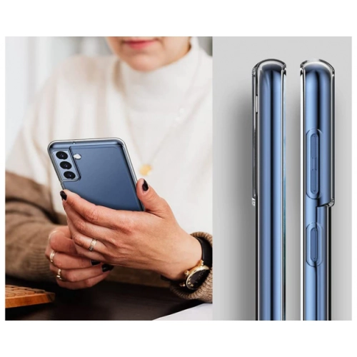 Samsung Galaxy S22 Plus Kılıf Kamera Korumalı Esnek Silikon Kapak - Şeffaf