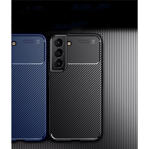 Samsung Galaxy S22 Plus Kılıf Silikon Parmak İzi Bırakmayan Karbon Soft Negro Kapak - Siyah