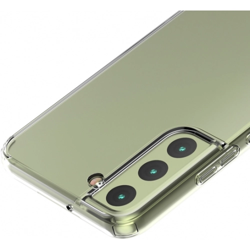 Samsung Galaxy S22 Plus Kılıf Korumalı Kenarları Silikon Arkası Sert Coss Kapak  - Şeffaf