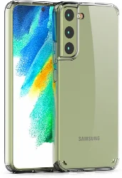 Samsung Galaxy S22 Plus Kılıf Korumalı Kenarları Silikon Arkası Sert Coss Kapak  - Şeffaf
