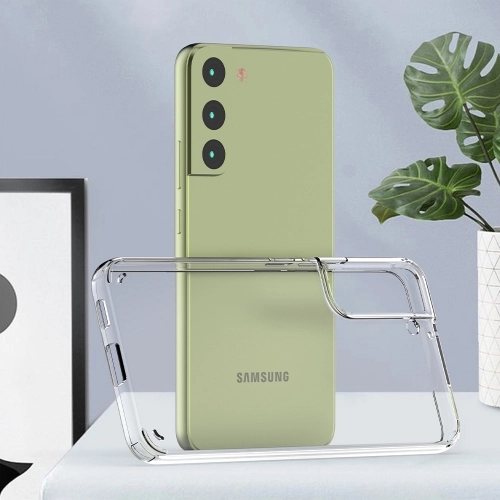 Samsung Galaxy S22 Plus Kılıf Korumalı Kenarları Silikon Arkası Sert Coss Kapak  - Şeffaf