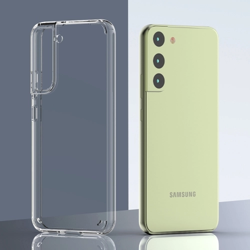 Samsung Galaxy S22 Plus Kılıf Korumalı Kenarları Silikon Arkası Sert Coss Kapak - Şeffaf