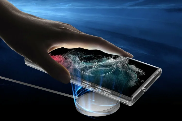Samsung Galaxy S22 Plus Kılıf Şeffaf Magsafe Wireless Özellikli Kapak