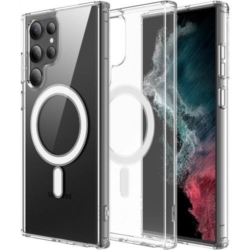Samsung Galaxy S22 Plus Kılıf Şeffaf Magsafe Wireless Özellikli Kapak