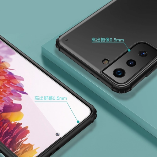 Samsung Galaxy S22 Plus Kılıf Volks Serisi Kenarları Silikon Arkası Şeffaf Sert Kapak - Siyah