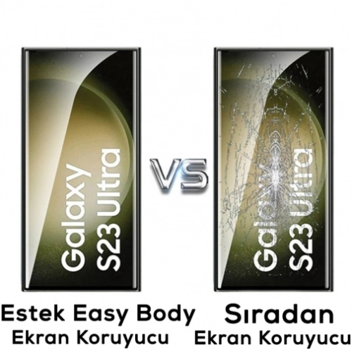 Samsung Galaxy S22 Ultra Ekran Koruyucu Kolay Uygulama Aparatlı Easy Body - Siyah