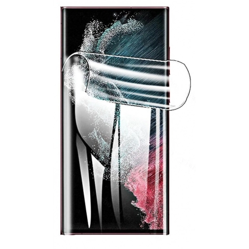 Samsung Galaxy S22 Ultra Esnek Süper Pet Jelatin Ekran Koruyucu - Siyah