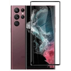 Samsung Galaxy S22 Ultra Esnek Süper Pet Jelatin Ekran Koruyucu - Siyah