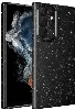 Samsung Galaxy S22 Ultra Kılıf Kamera Korumalı Simli Lüks Zore Koton Kapak - Siyah