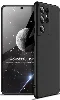 Samsung Galaxy S22 Ultra Kılıf 3 Parçalı 360 Tam Korumalı Rubber AYS Kapak - Siyah